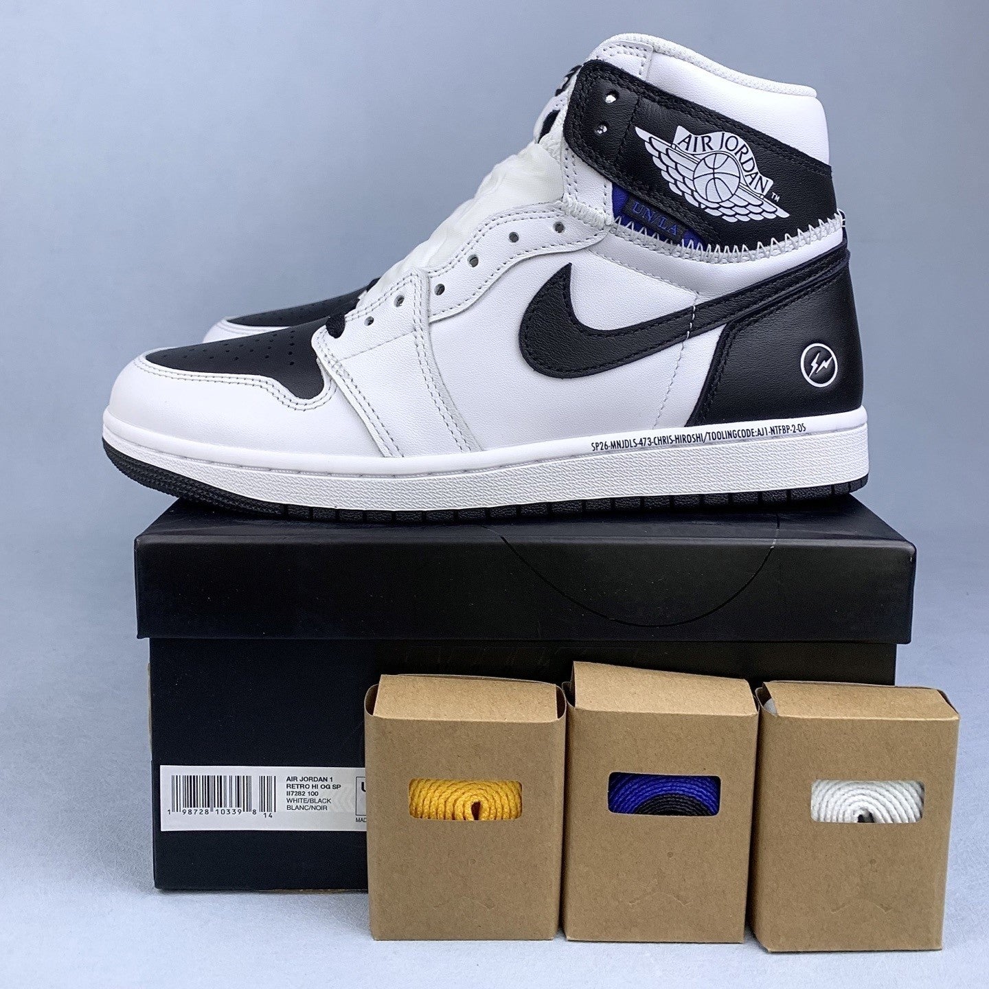 Nike Air Jordan 1 Retro High OG SP x Fragment x Union LA White / Black
