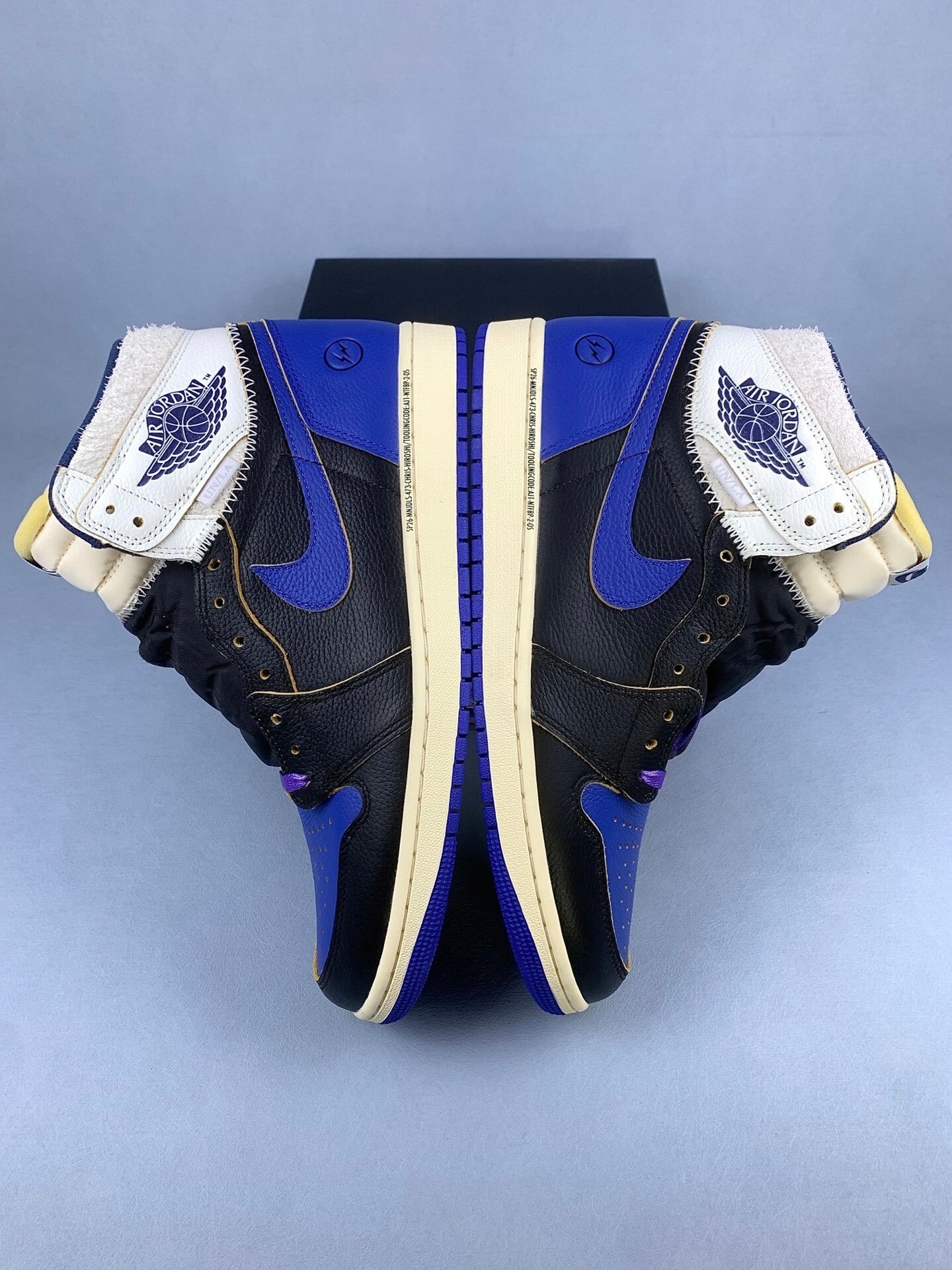 Nike Air Jordan 1 Retro High OG SP x Fragment x Union LA Black / Sport Royal