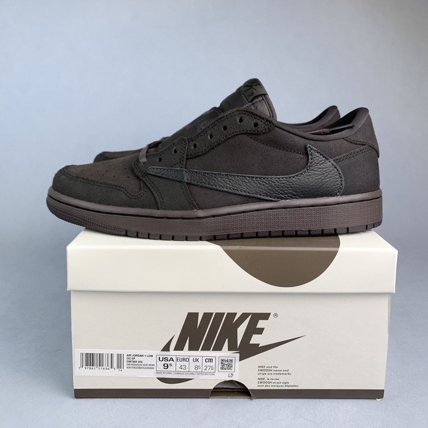 Nike Air Jordan 1 Low X Travis Scott Velvet Brown