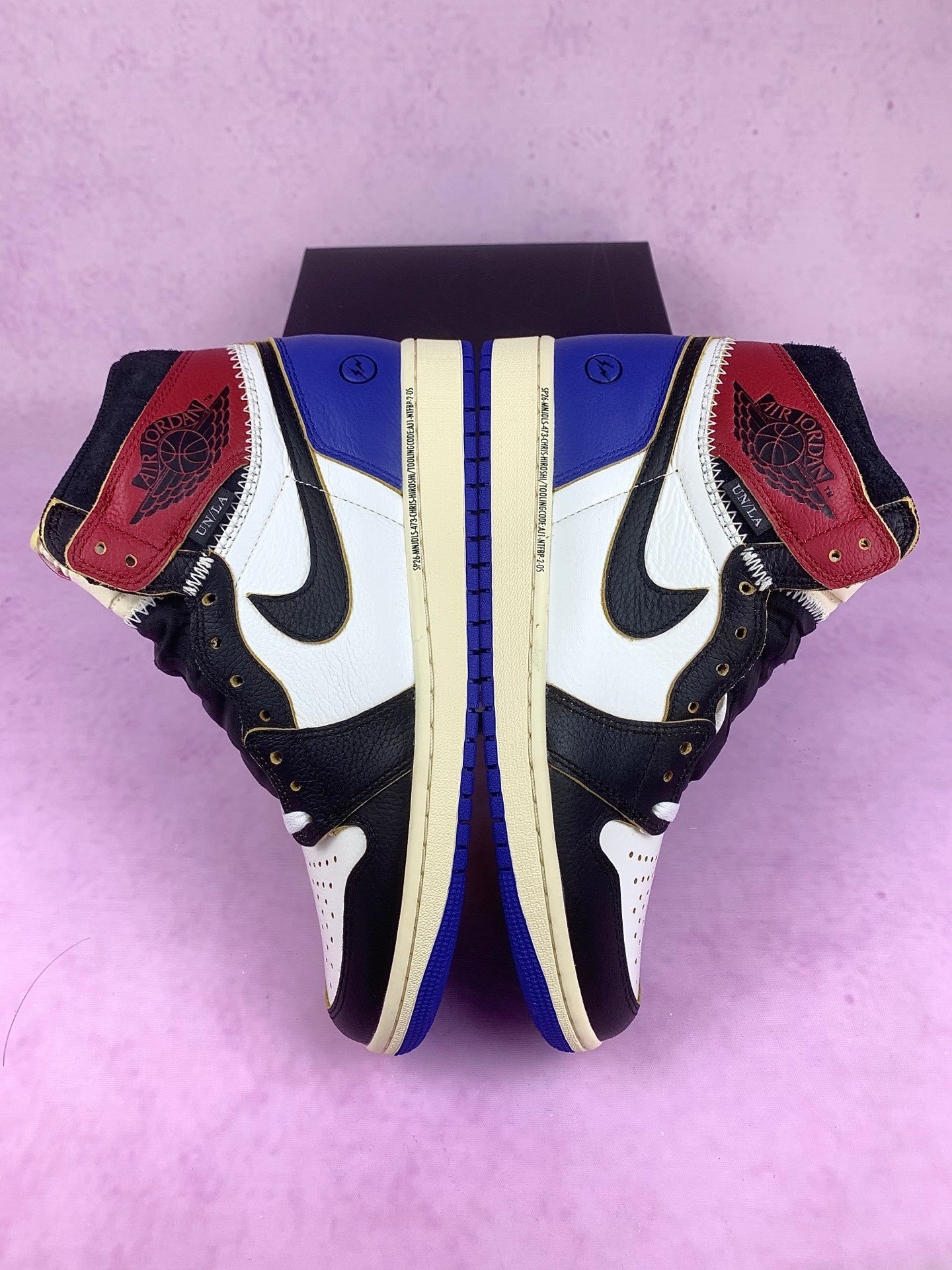 Nike Air Jordan 1 Retro High OG SP x Fragment x Union LA Varsity Red / Sport Royal