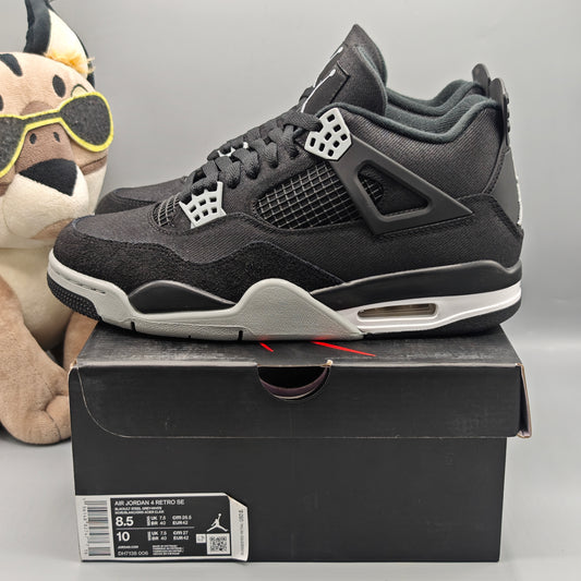 Nike Air Jordan 4 Retro SE Black Canvas